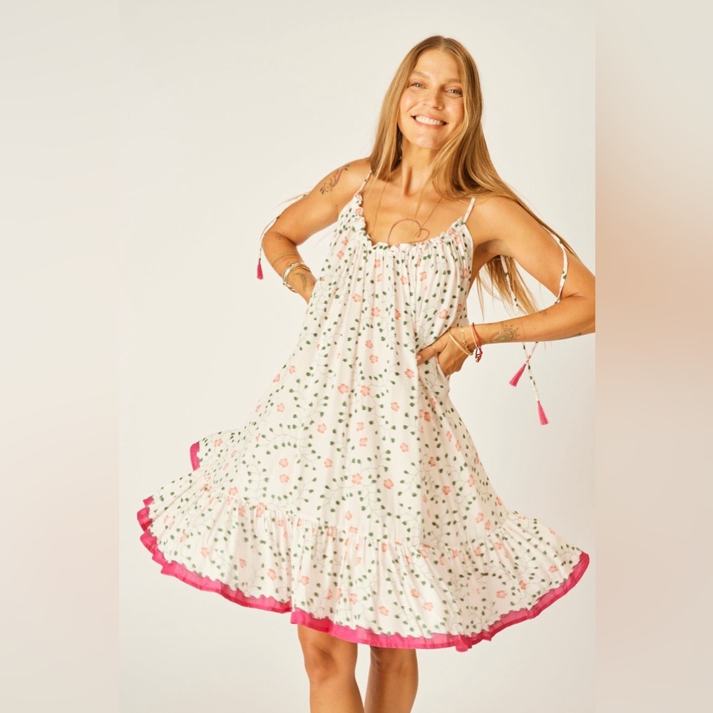 Natalie Martin Jerusha Mini Shoulder Tie Dress